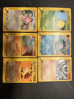 Pokemon Skyridge X6 Lot Eng Excellent Condition Common Cards - Image 1