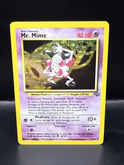 Pokemon TCG Mr. Mime 6/64 Jungle Holo Card Rare - Image 1