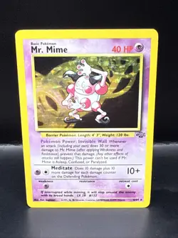 Pokemon TCG Mr. Mime 6/64 Jungle Holo Card Rare - Image 2