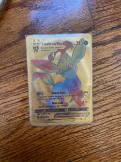 Golden pokemon cards, Mewtwo EX 170HP, Leafeon VMax 310 HP, Charizard GX 250 HP - Image 2