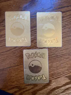 Golden pokemon cards, Mewtwo EX 170HP, Leafeon VMax 310 HP, Charizard GX 250 HP - Image 5
