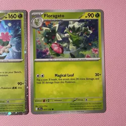 Pokemon Mega Evolution Meowscarada Promo Holo Sprigatito Floragato Card set - Image 4