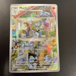 Pokemon Card Machoke 177/165 Scarlet & Violet 151 Illustration Rare Near Mint - Image 1