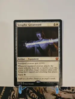 Seraphic Greatsword Commander Legends Regular Magic MTG #45 - Image 1