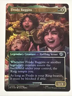 MTG Lord of the Rings Frodo Baggins Borderless Foil 0404 NM - Image 1