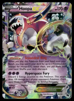 2015 Light Play Pokemon Hoopa EX 36/98 XY Ancient Origins English - Image 1