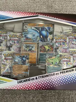 Pokemon Prismatic Evolutions Lucario EX & Tyranitar EX Premium Collection SEALED - Image 3