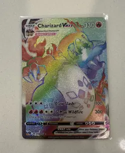 Pokemon TCG Charizard VMAX 74/73 Rainbow Secret Champions Path Fresh Pull - Image 1
