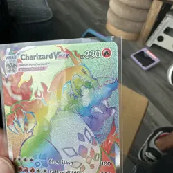 Pokemon TCG Charizard VMAX 74/73 Rainbow Secret Champions Path Fresh Pull - Image 3