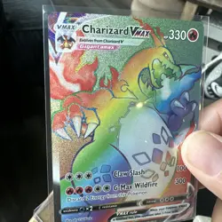 Pokemon TCG Charizard VMAX 74/73 Rainbow Secret Champions Path Fresh Pull - Image 5