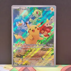 PIKACHU 027 BLACK STAR PROMO PALDEA EVOLVED SCARLET & VIOLET POKEMON TCG - Image 1