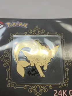 24k Gold Plated Pokemon Sticker Vaporeon Gradeable Officially Licensed! - Image 3