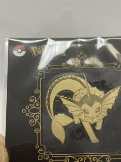24k Gold Plated Pokemon Sticker Vaporeon Gradeable Officially Licensed! - Image 4