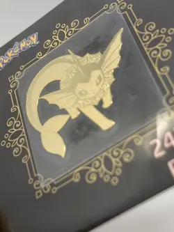 24k Gold Plated Pokemon Sticker Vaporeon Gradeable Officially Licensed! - Image 5