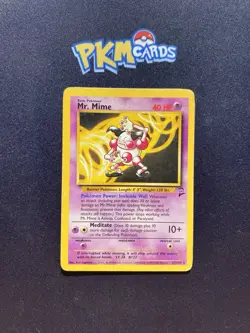 Pokemon TCG Mr Mime Base Set 2 27/130 Regular Rare MP. - Image 1