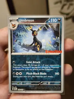 Pokemon TCG Umbreon 130/197 Obsidian Flames Gamestop Stamped Reverse Holofil NM - Image 1