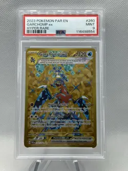 Pokemon TCG PSA 9 Garchomp ex Paradox Rift 260/182 Gold Hyper Rare - Image 1