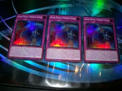 3x Dark Magic Mirror Force 1st Edition Super Rare INFO-EN069 Yu-Gi-Oh! - Image 1