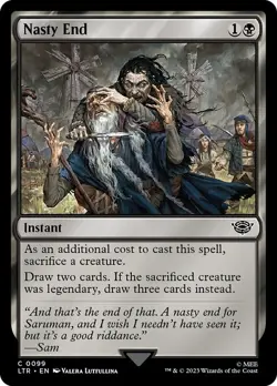 (1x FOIL) NASTY END - The Lord of the Rings - MTG Magic the Gathering Card - Image 1