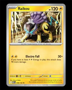 Raikou 048/132 Holo Rare - Mega Evolution Pokemon Card - Image 1