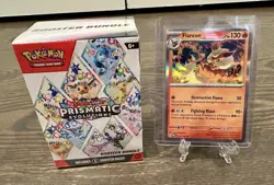 POKEMON TCG PRISMATIC EVOLUTIONS BOOSTER BUNDLE BRAND NEW SEALED + FLAREON CARD - Image 1