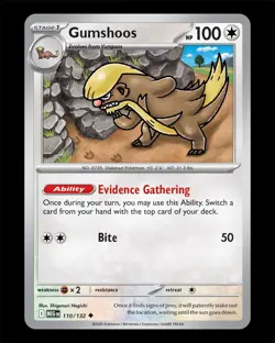 Gumshoos 110/132 - Mega Evolution Pokemon Card - Image 1