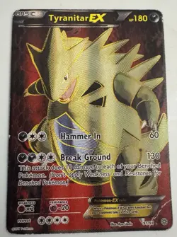 Pokemon TCG Tyranitar-EX Holo Full Art Ultra Rare Card Ancient Origins 91/98 - Image 1