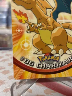 Charizard 06 Topps 1999 TV Animation Pokemon TCG Card Black Logo - MP 🔥 - Image 4