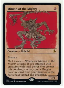 MINION OF THE MIGHTY 320 Rare Showcase Forgotten Realms MTG *Quantity - Image 1
