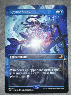 MTG English Rhystic Study (Anime Borderless) 0071 WOT Regular - Image 1
