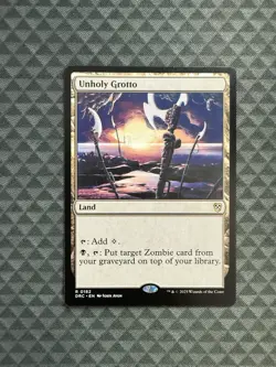 MTG Unholy Grotto #0182 Rare Commander: Aetherdrift (DRC) - Image 1