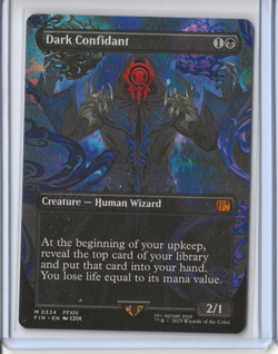 MTG Final Fantasy DARK CONFIDANT Borderless NM (BIN) Graded Power - Image 1