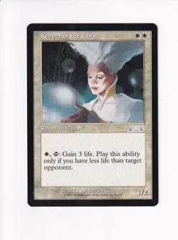 1998 MAGIC THE GATHERING MTG EXODUS KEEPER OF THE LIGHT (PH) - Image 1