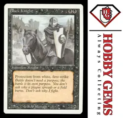 BLACK KNIGHT Third Edition Revised Uncommon Magic the Gathering MTG - Image 1