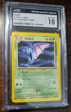 Golbat Pokemon 2001 Neo Revelation 29/64 CGC 10 GEM MINT - Image 1