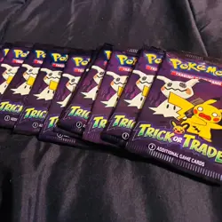 Pokemon Trick Or Trade 2024 Single Pack- 3 Cards Per Pack Holo In Every Pack - Image 1