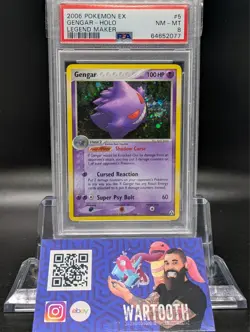 PSA 8 GENGAR HOLO EX LEGEND MAKER #5 2006 POKEMON - Image 1