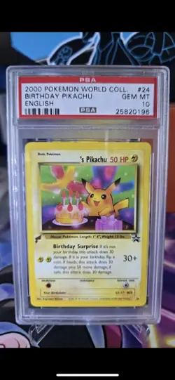 2000 Birthday Pikachu World Collection English Pokemon-PSA 10 Mint - Image 4
