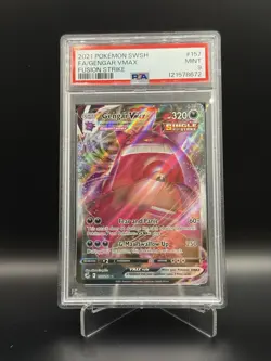 PSA 9 Gengar VMAX 157/264 SW&SH Fusion Strike Holo Pokemon TCG - MINT - Image 1