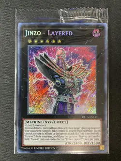 Yugioh TCG #DLCS-EN149 Jinzo - Layered Limited Edition Secret Rare Promo SEALED - Image 1