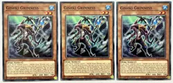 3 x PHHY-EN018 Gishki Grimness - Common 1st Edition Near Mint YuGiOh Cards - Image 1
