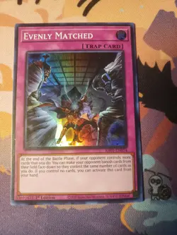 Evenly Matched - RA01-EN074 - Super Rare - 1st Edition Yugioh - Image 1