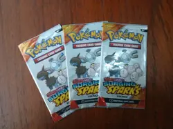 POKEMON SCARLET & VIOLET SURGING SPARKS 3 CARD FUN PACK - NEW FACTORY SEALED. - Image 1