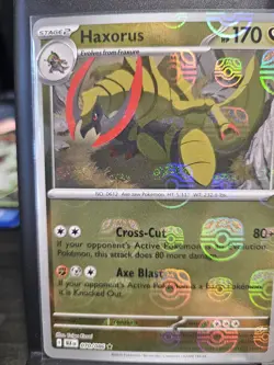 Haxorus Reverse Master Ball Holo SV Black Bolt 070/086 NM Pokemon Card - Image 1
