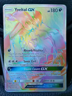 Pokemon Card TCG: Yveltal GX (Secret Rare) 137/131 Sm-Forbidden Light Holo - Image 1