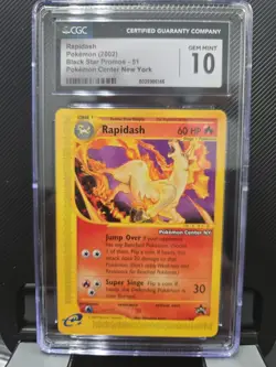 Rapidash Black Star Promo Card 51 Series Pokemon Center New York Cgc 10 - Image 1