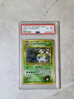 Erika's Venusaur Gym 2 1999 PM #3 PSA 6 Graded Pokemon Card Holo WOTC Vintage - Image 1