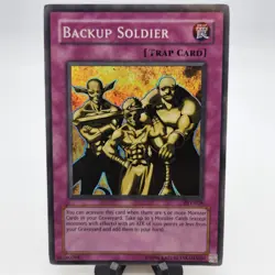 Backup Soldier PSV-028 Lightly Played LP Super Holo Rare Yugioh Card 2002 - Image 1