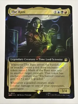 MTG Universes Beyond: Doctor Who The Rani Extended Art Surge Foil 1024 NM Rare - Image 1