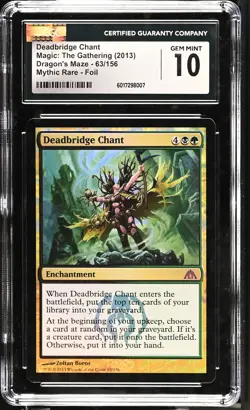 DEADBRIDGE CHANT Dragon's Maze Foil Mythic CGC 10 Gem Mint MTG [Nostalgium] - Image 1